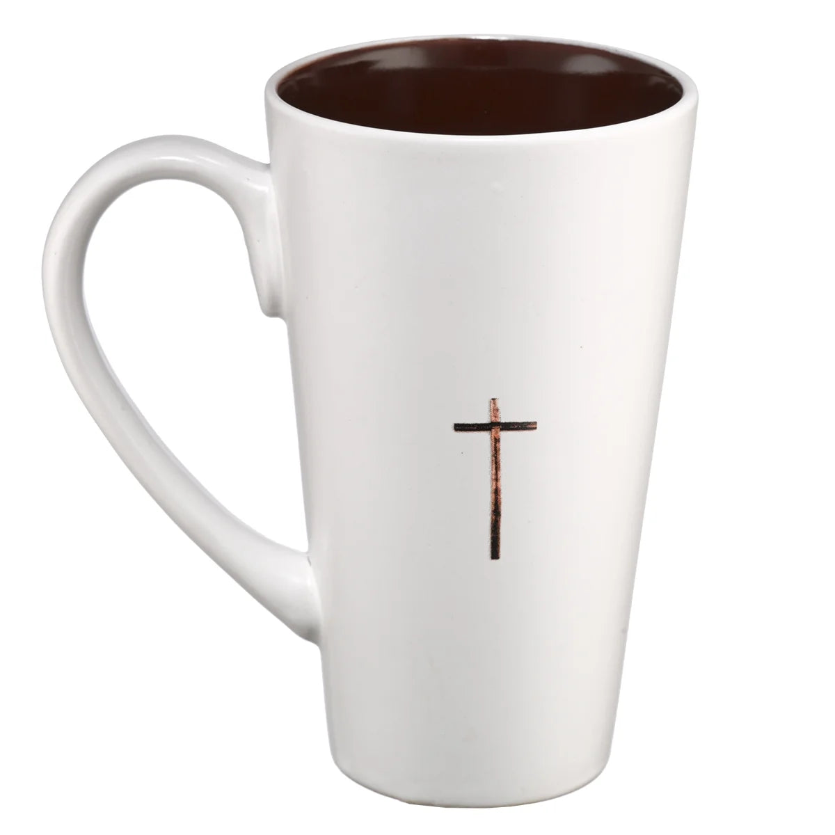 Tall Stoneware Coffee/Tea Mug Light of the World John 8:12 Bible Verse - Names of Jesus Mug for Men and Women 16Oz Cream Ceramic Cup with Large Handle