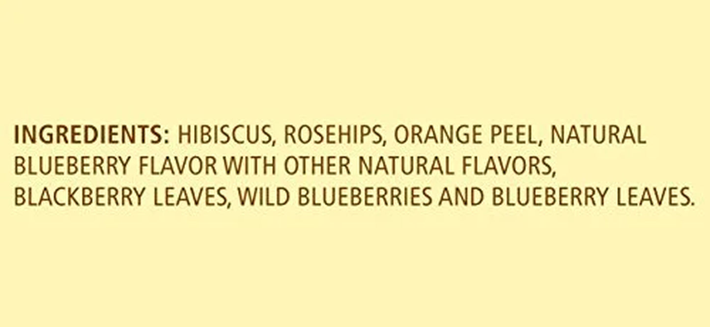 True Blueberry Herbal Tea Bags, 20 Ct Pack of 6