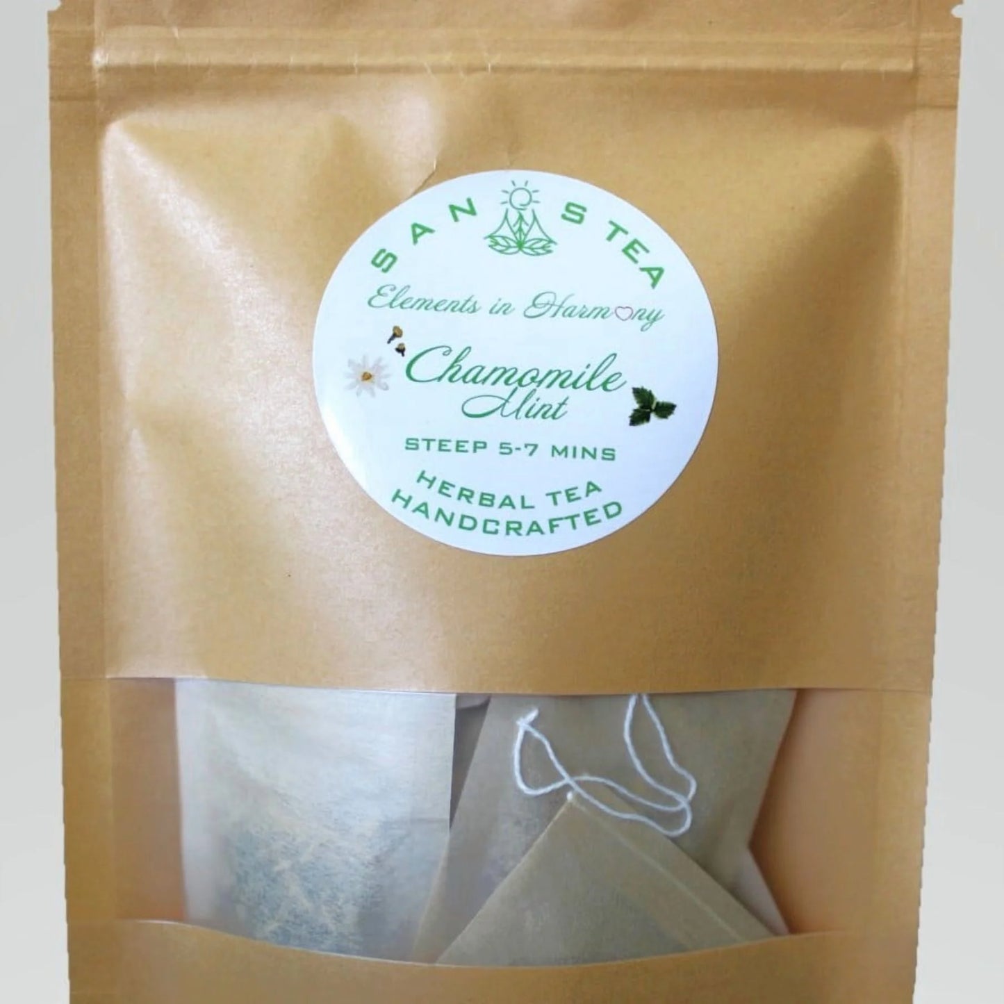 Sanostea Chamomile Mint Premium Organic Herbal Tea - 12 Count