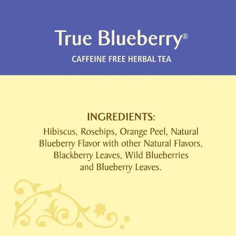 True Blueberry Herbal Tea Bags, 20 Ct Pack of 6
