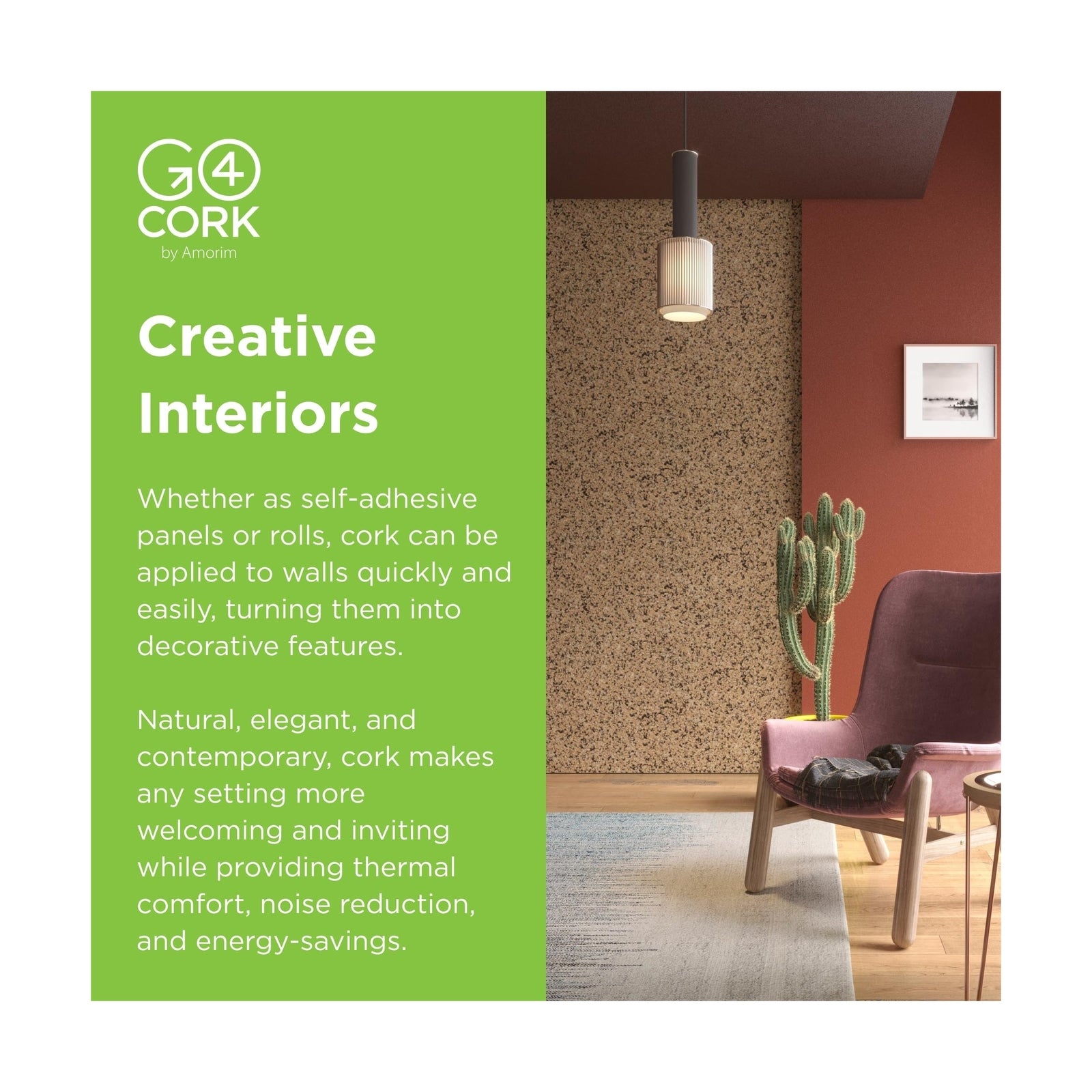 Go4Cork Large Cork Roll - 19.7" X 16.4' | Premium Double-Sided Eco Cork Roll ...