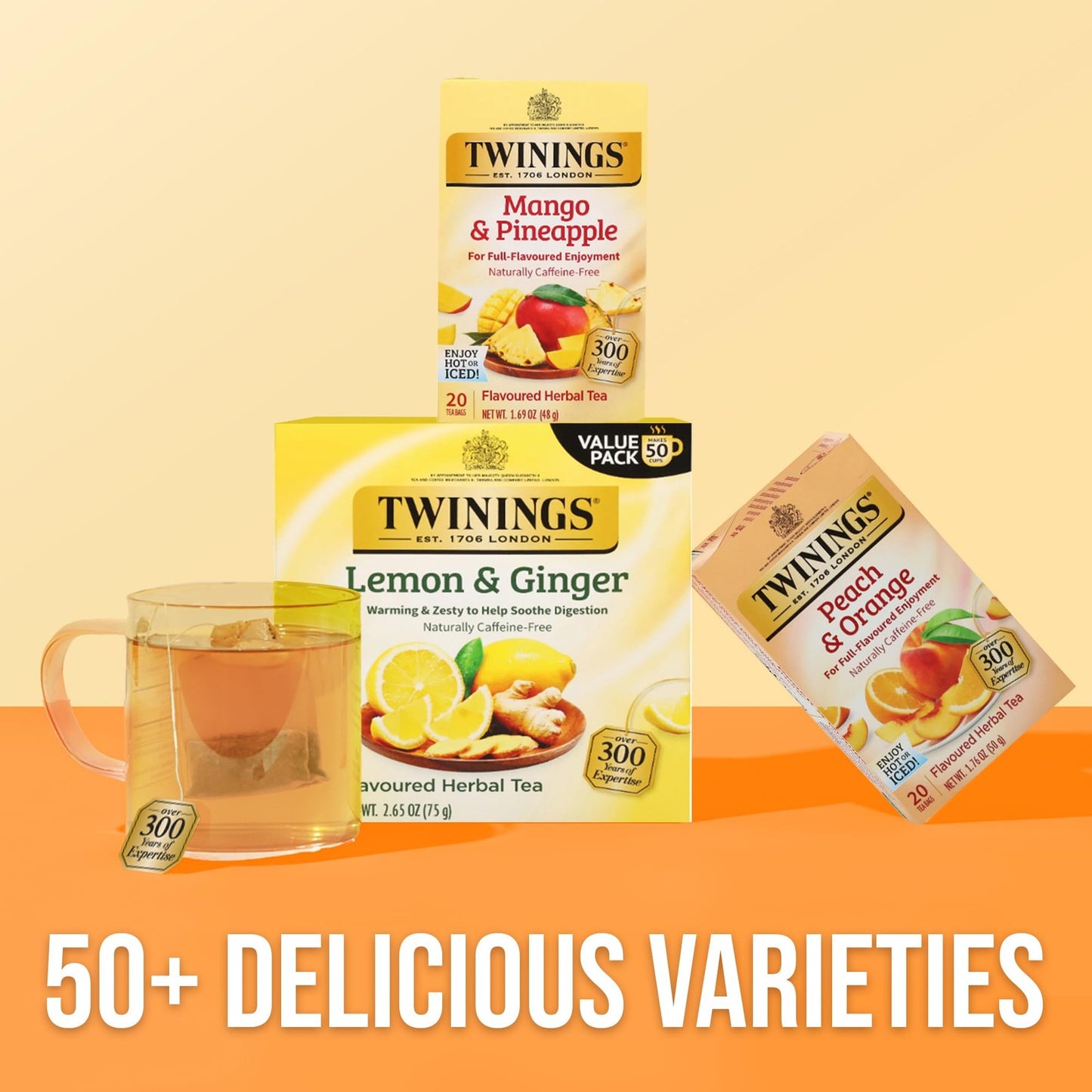 Twinings Mango Pineapple Herbal Tea Caffeine Free 20 Bags