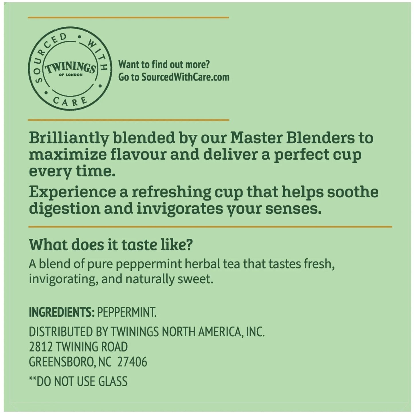 (2 Pack)  Pure Peppermint Herbal Tea K-Cup Pods for Keurig, 12 Count, Caffeine-Free