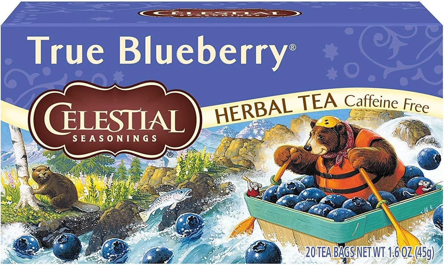 True Blueberry Herbal Tea Bags, 20 Ct Pack of 6