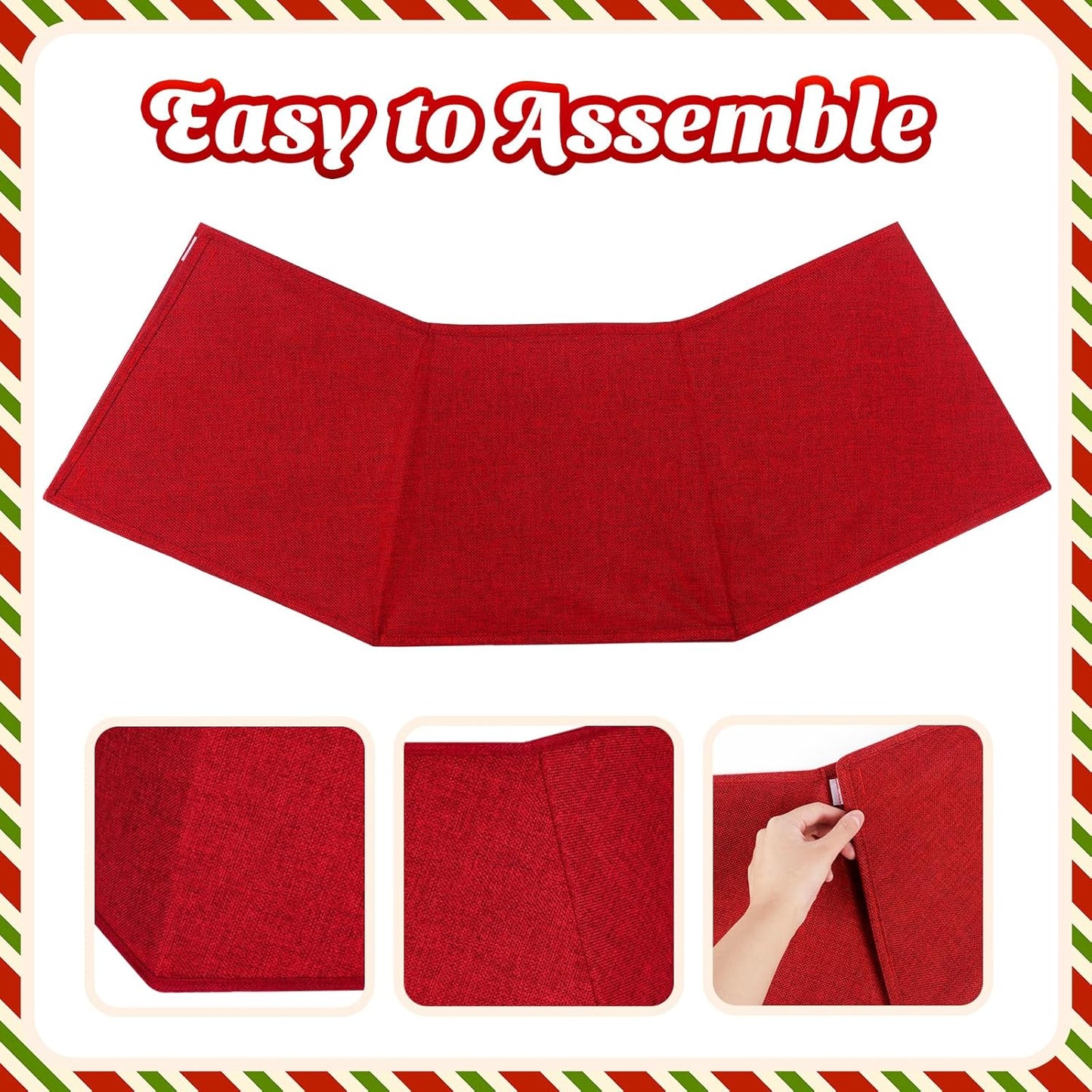 Foldable 26'' Christmas Tree Skirt for Artificial Trees and Holiday Decor