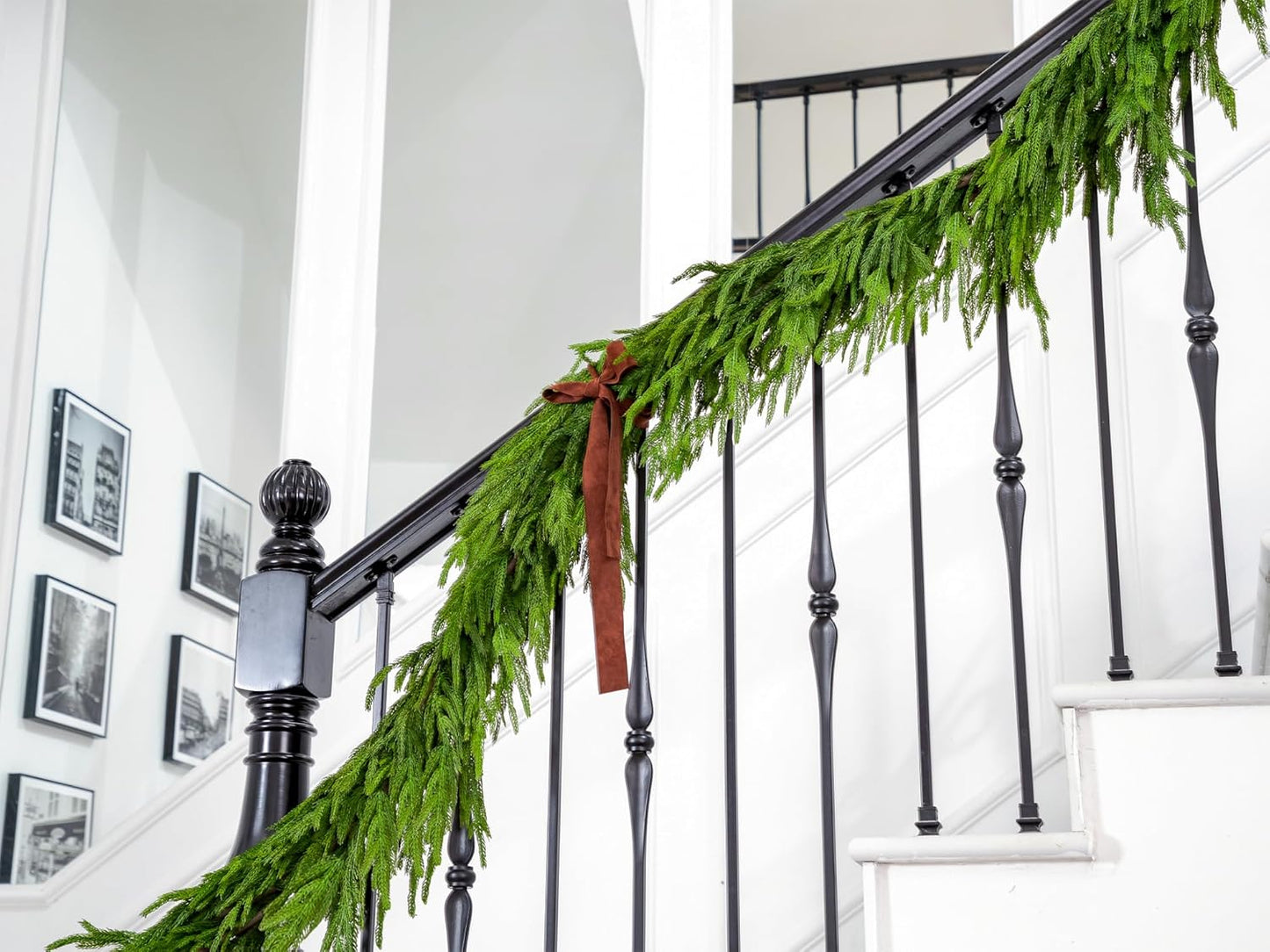 72" Norfolk Pine & Faux Cedar Garland for Indoor/Outdoor Holiday Decor