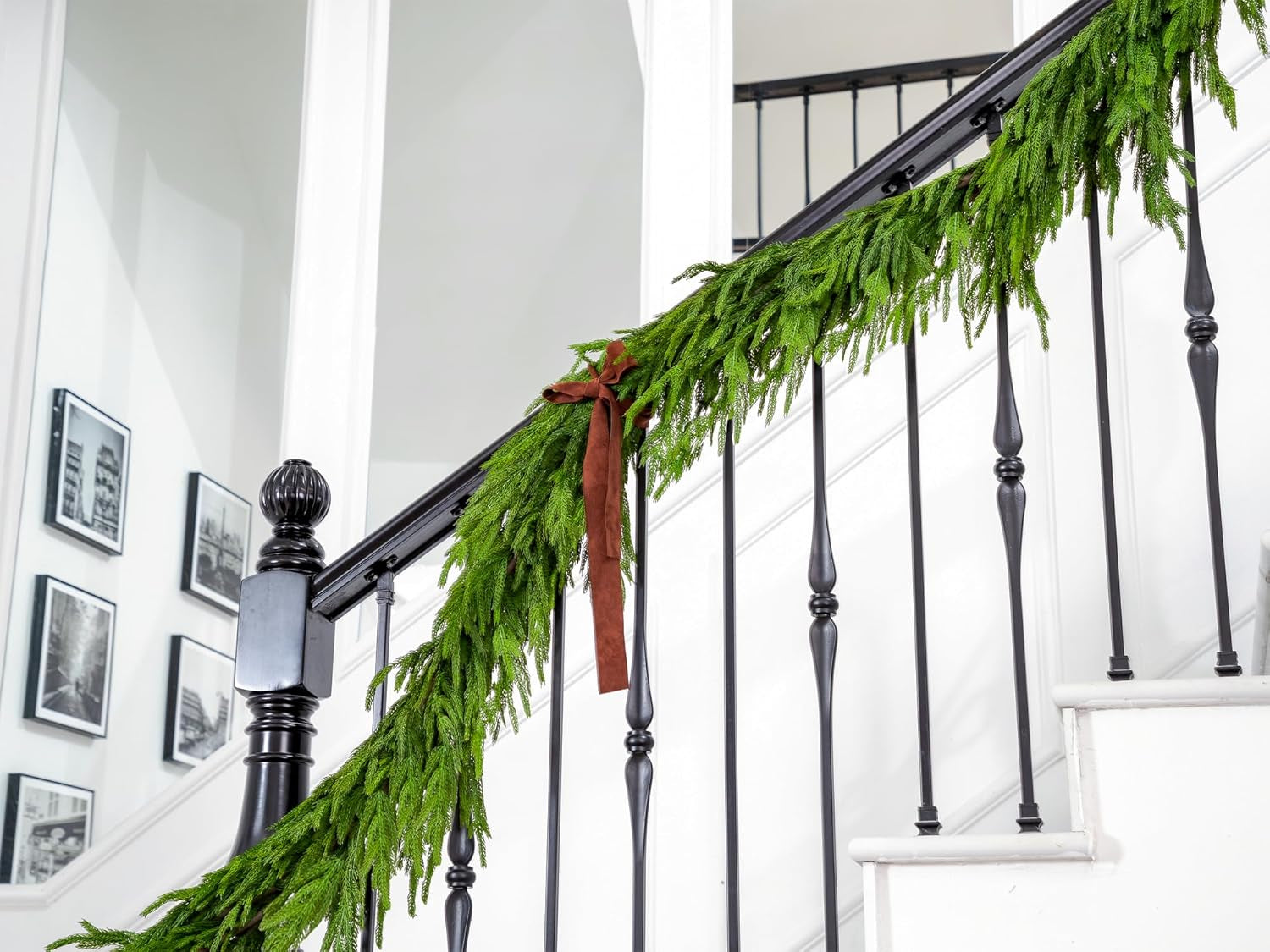 72" Norfolk Pine & Faux Cedar Garland for Indoor/Outdoor Holiday Decor