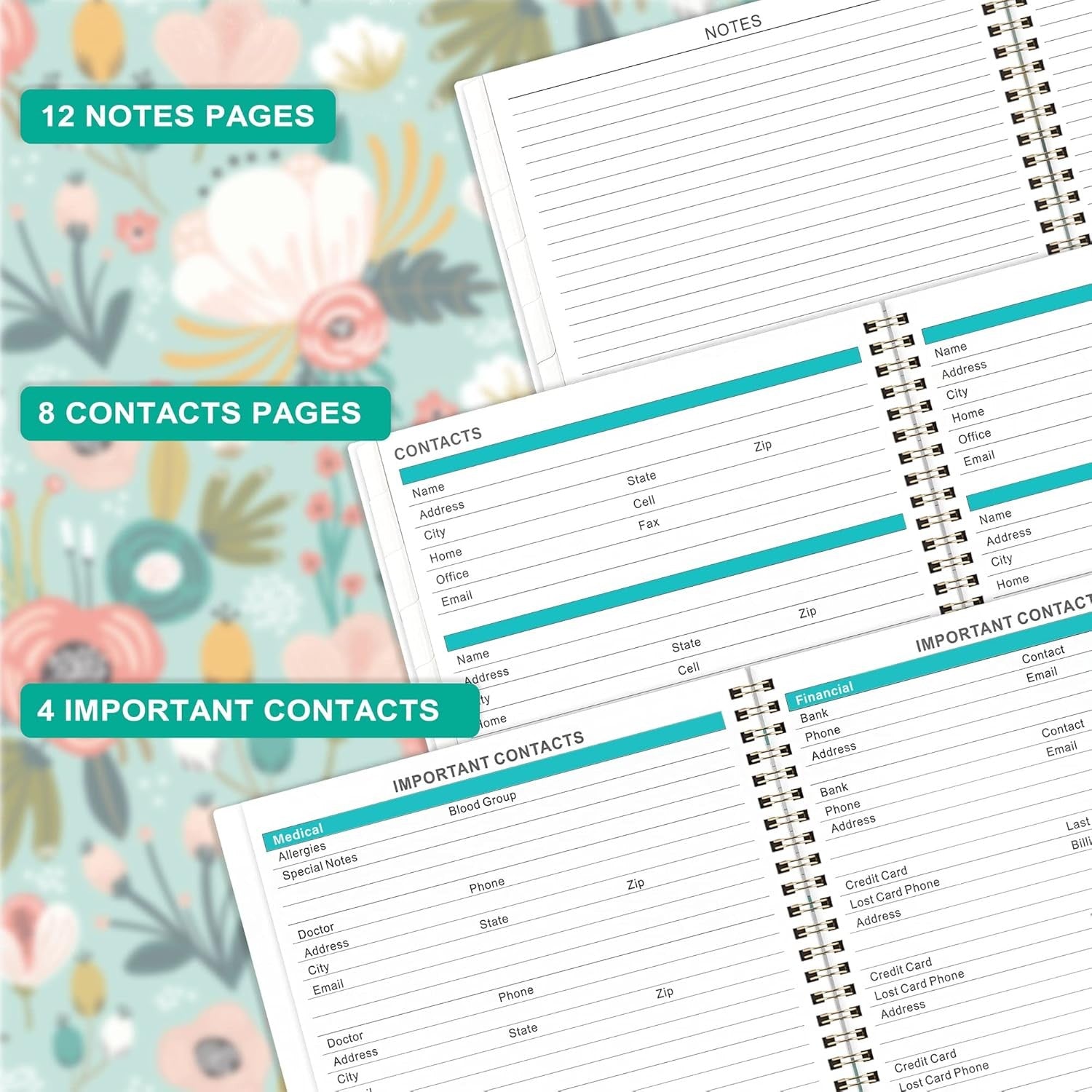 Monthly Planner July 2025–Dec 2026, 8.5X11, 18-Month Tabs & Pocket