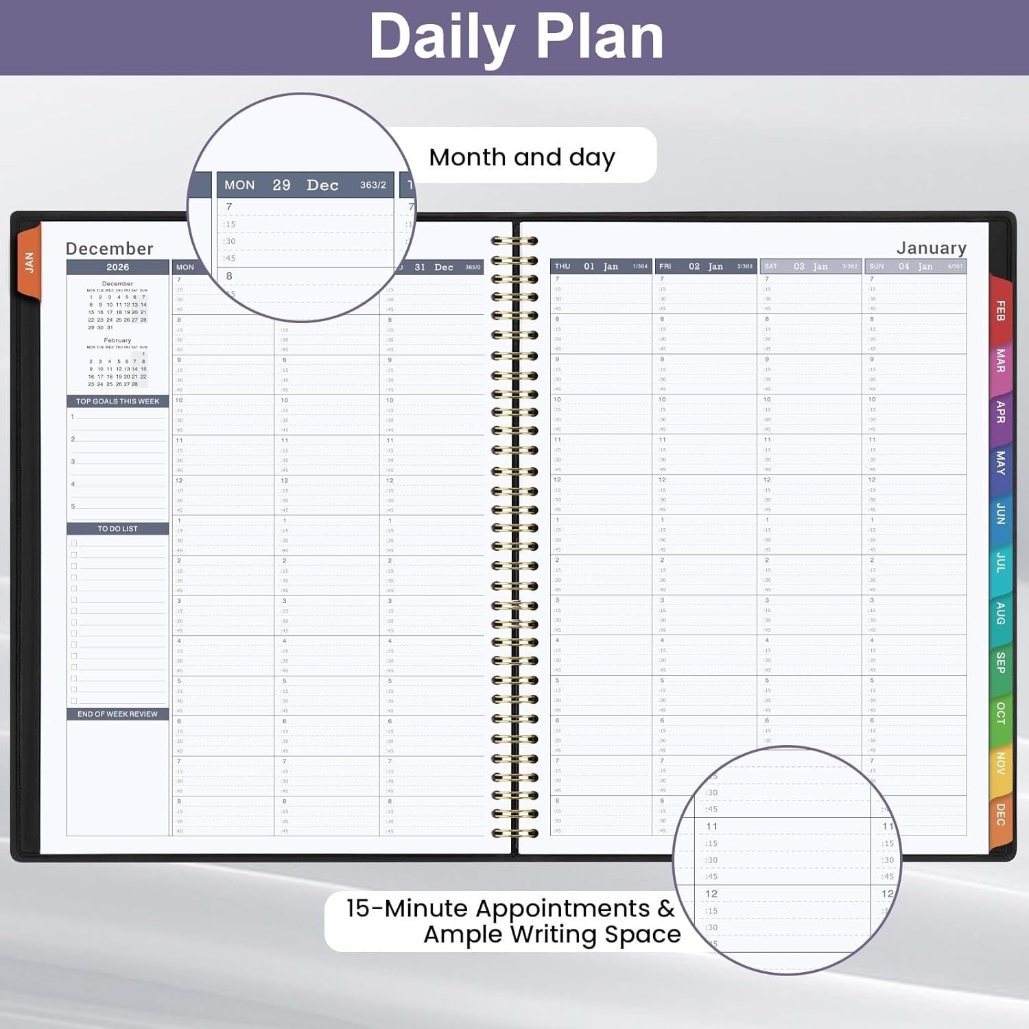 2026 Appointment Book & Planner - 2026 Daily Hourly Planner, 8.5" X 11"