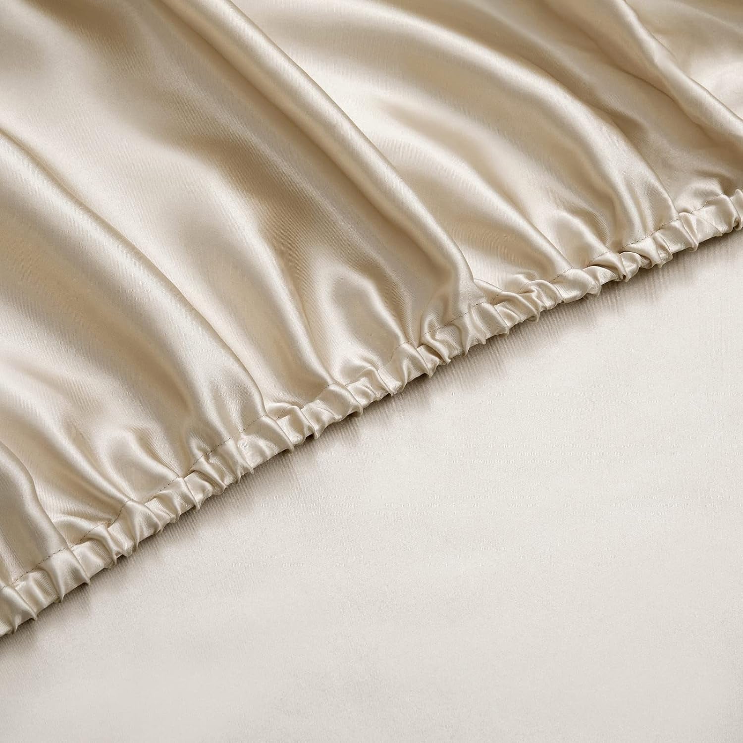 Satin Sheets Full (6 Pieces, Taupe) - Luxury Silky Satin Bed Sheets Full Bedding Set, Extra Soft Satin Sheet Set, 1 Satin Fitted Sheet + 1 Flat Sheet + 4 Pillow Cases