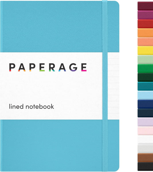 Lined Journal Notebook, (Sky Blue), 160 Pages, Medium 5.6 in X 8 in - 100 GSM Thick Paper – Hardcover Journaling Notebook for Work, School & Note Taking