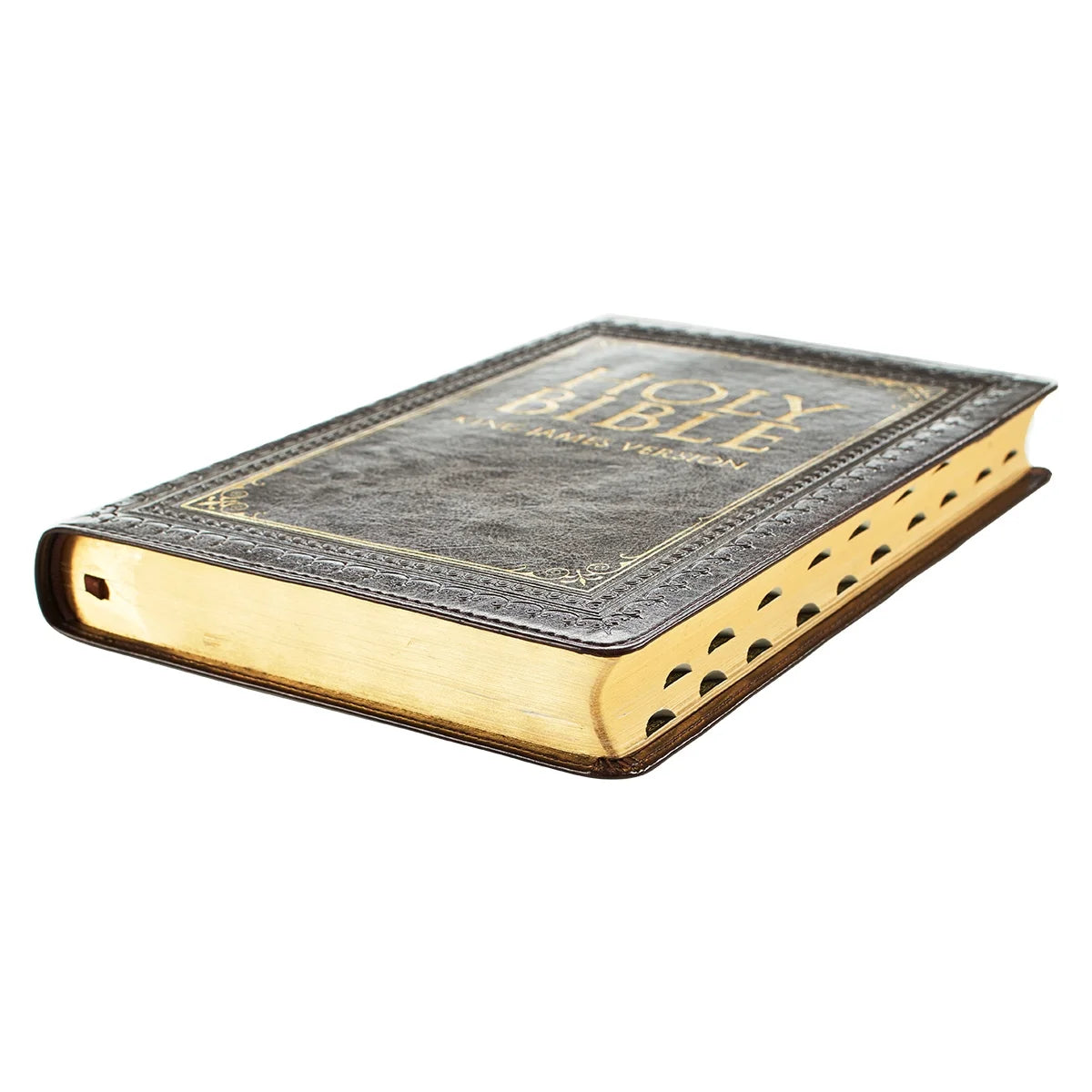 KJV Large Print Thumb Index Edition: Brown (Large Print) (Hardcover)