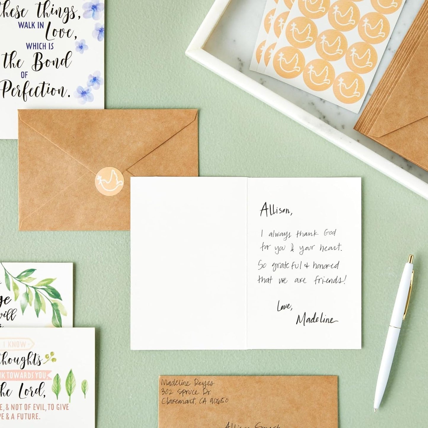 120 Pack Christian Greeting Cards Bulk with Envelopes, Religious Encouragement S