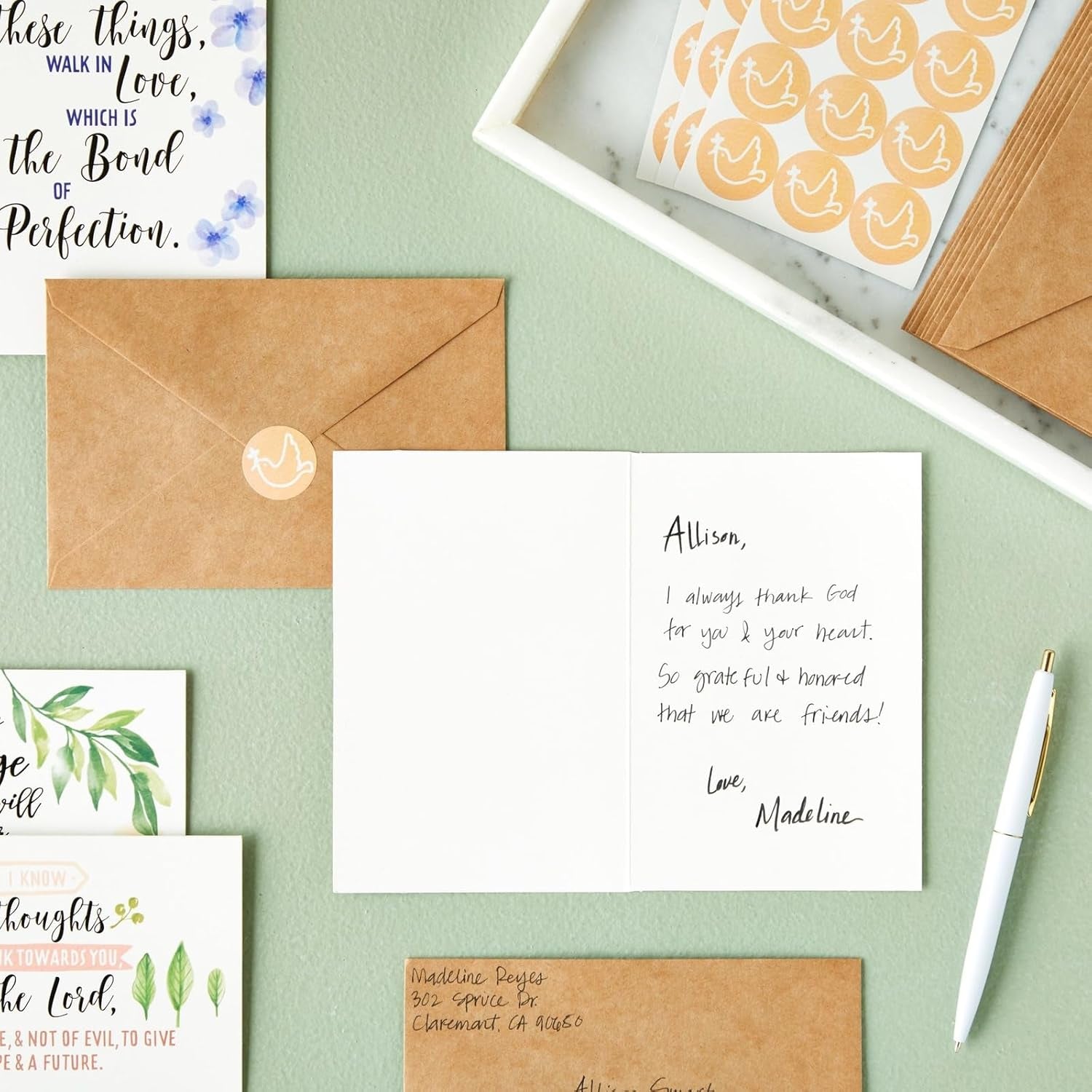 120 Pack Christian Greeting Cards Bulk with Envelopes, Religious Encouragement S