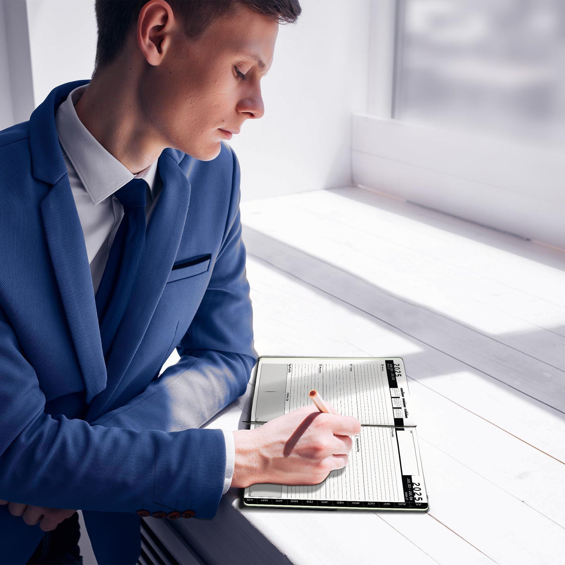 2025 2026 HARDCOVER Leather Planner Weekly & Monthly 6.5 * 8.5 Inches Academic Planner Business Personal or Student Pen Holder Thick Paper July 2025 June 2026 (Dark Grey)