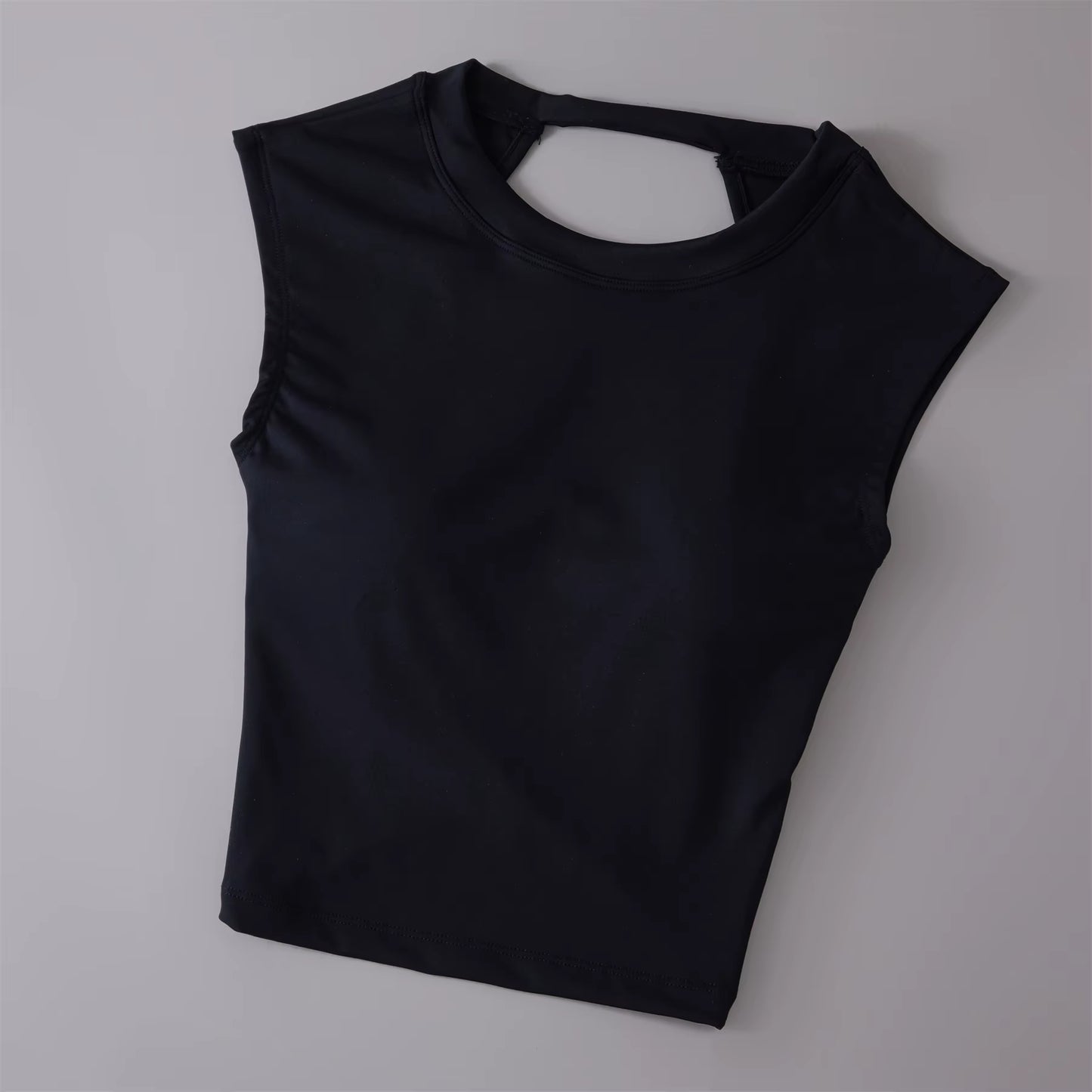 Yoga Short Sleeved Women'S Fixed Chest Pad Sexy Backless Short Sports T-Shirt Sexy Yoga Tops Waist Slimming Fitness Vest
