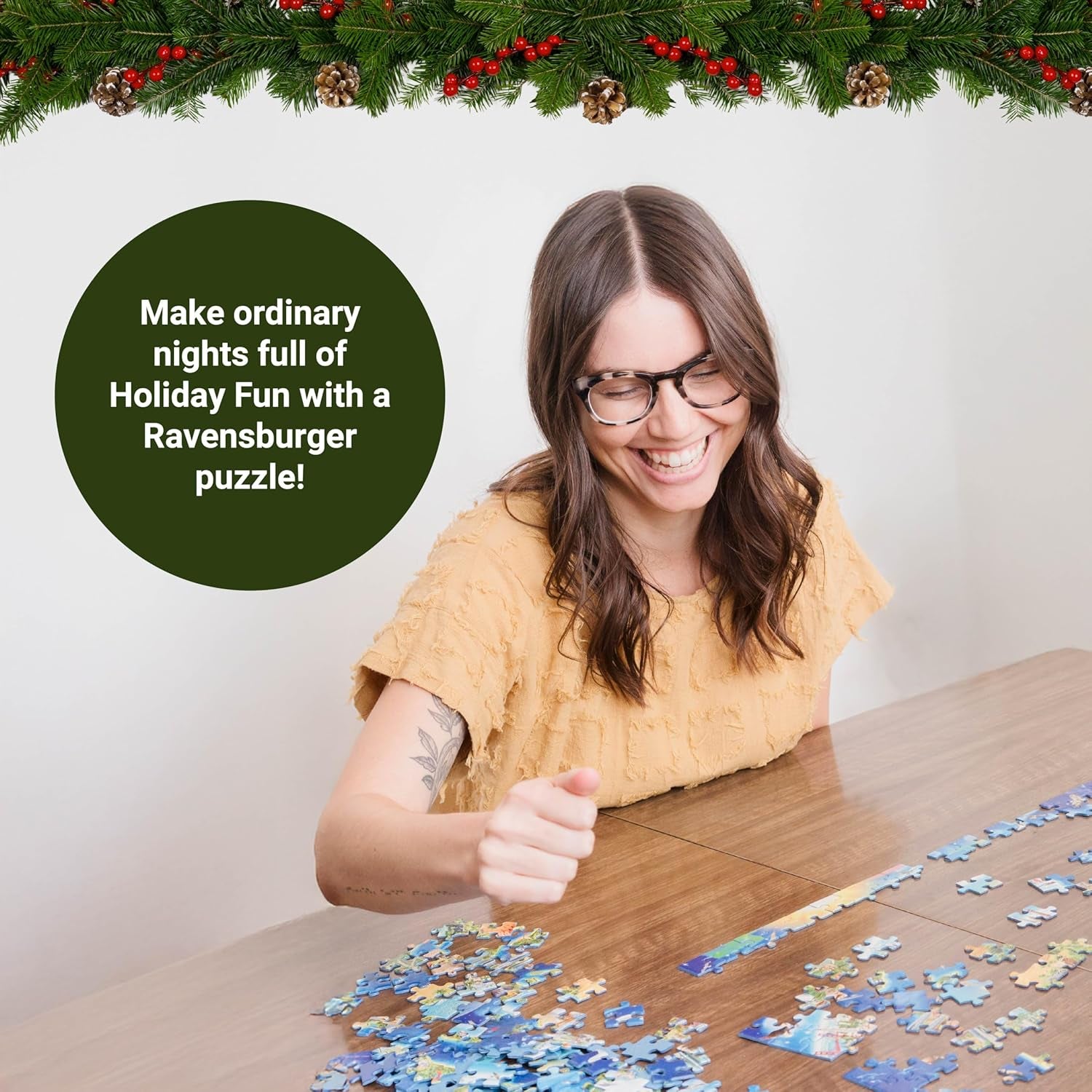 Christmas Songbirds 500-Piece Jigsaw Puzzle - Holiday Decor for Ages 12+