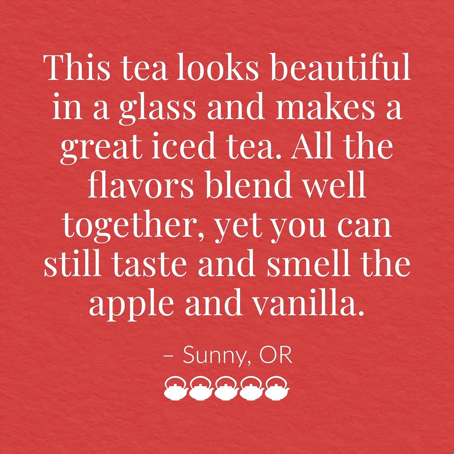 Hibiscus Vanilla Apple Superflower Herbal Tea, 36 Tea Bag Refill