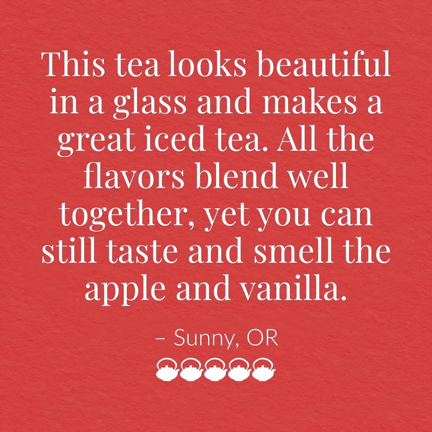 Hibiscus Vanilla Apple Superflower Herbal Tea, 36 Tea Bag Refill