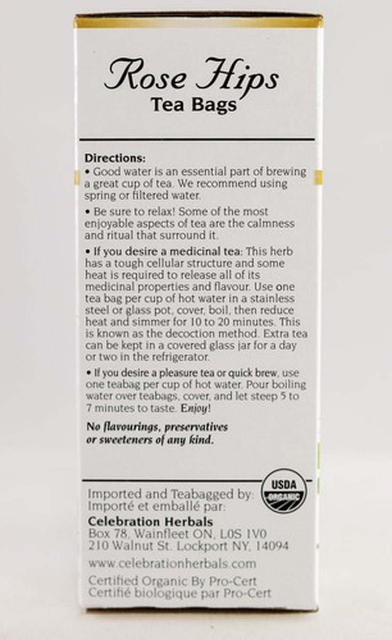Celebration Herbals Rose Hips Herbal Tea 24 Count High Quality Real Tea