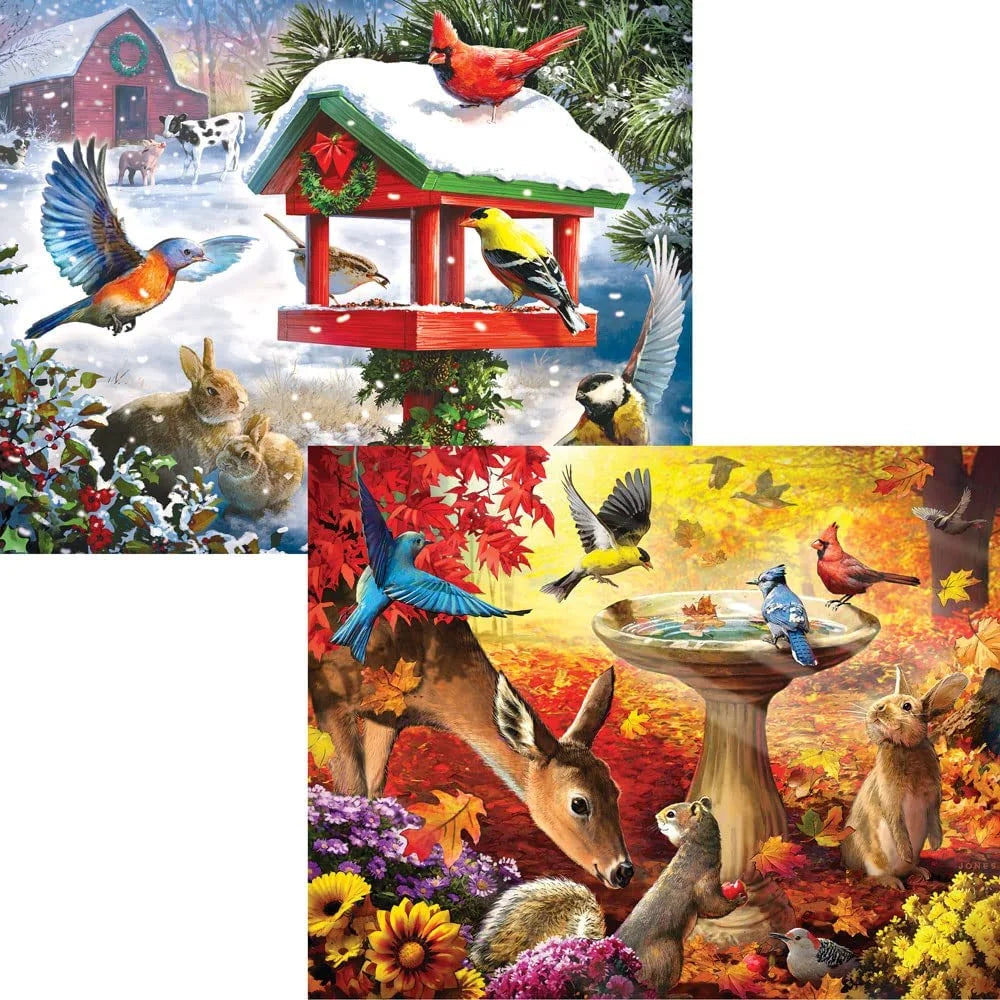 Jigsaw Puzzles Country Living 500 Piece by Larry Jones 4-In-1 Multi-Pack 16 X 20 Inch