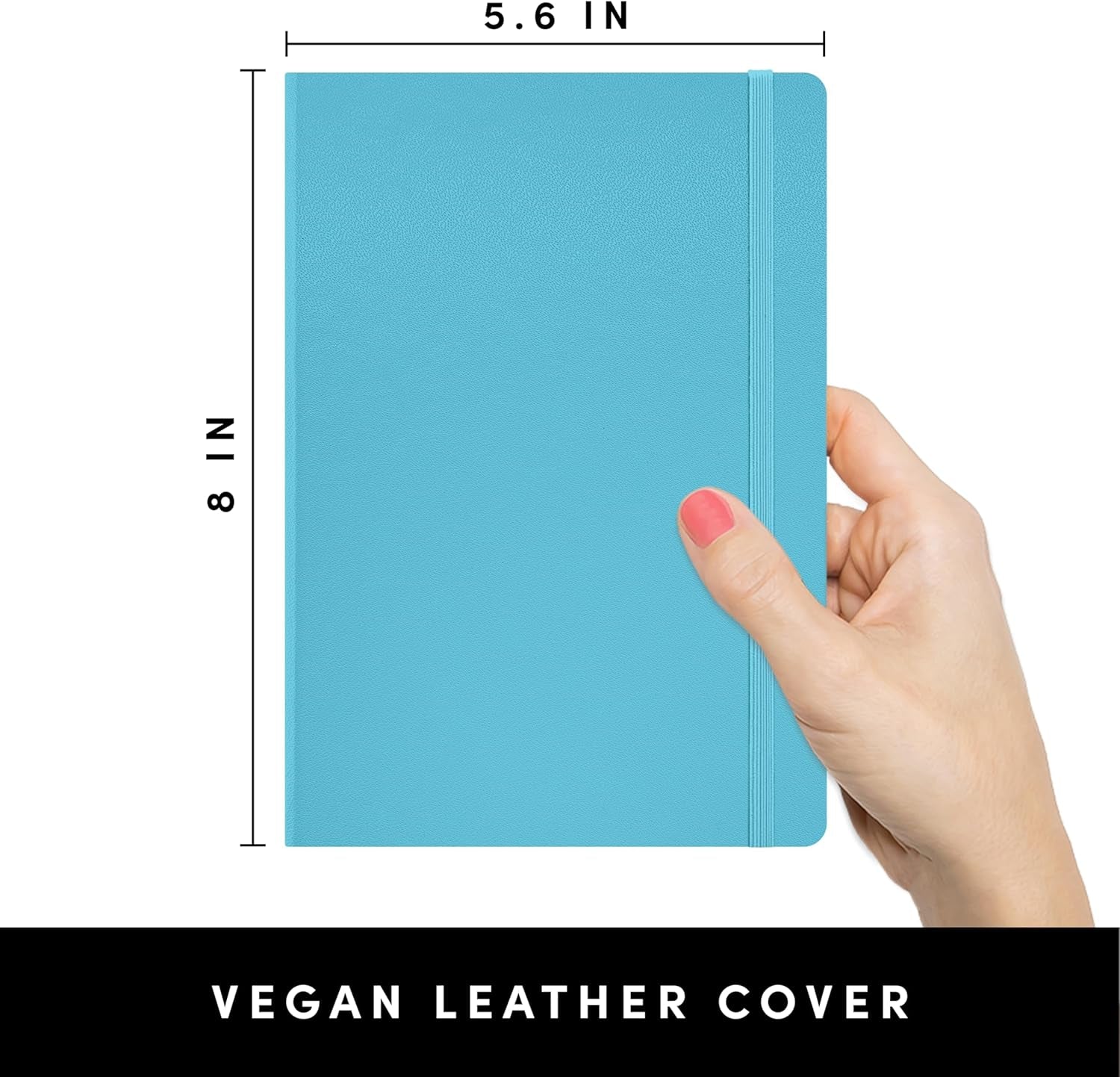 Lined Journal Notebook, (Sky Blue), 160 Pages, Medium 5.6 in X 8 in - 100 GSM Thick Paper – Hardcover Journaling Notebook for Work, School & Note Taking