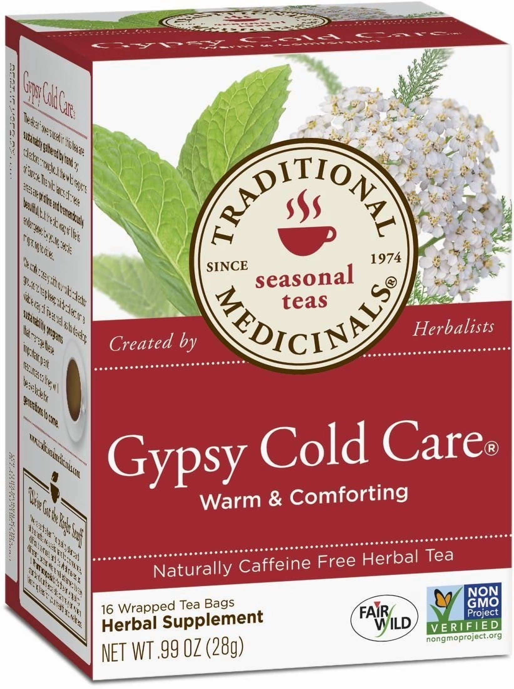 Tea, Organic Herbal Cold Care, Elderflower Spice, Tea Bags, 16 Ct.