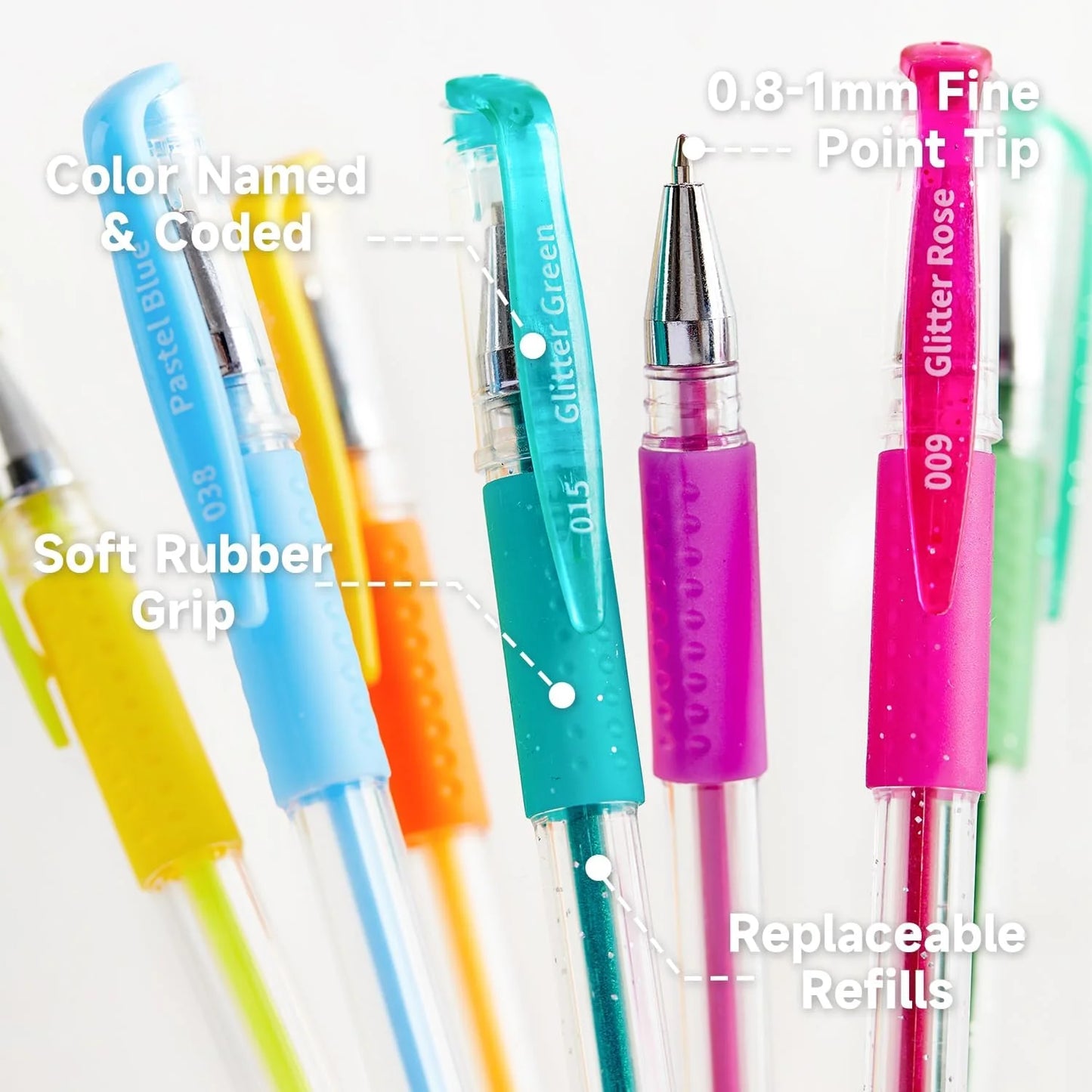 120 Pack Set 60 Colored Gel Pen with 60 Refills