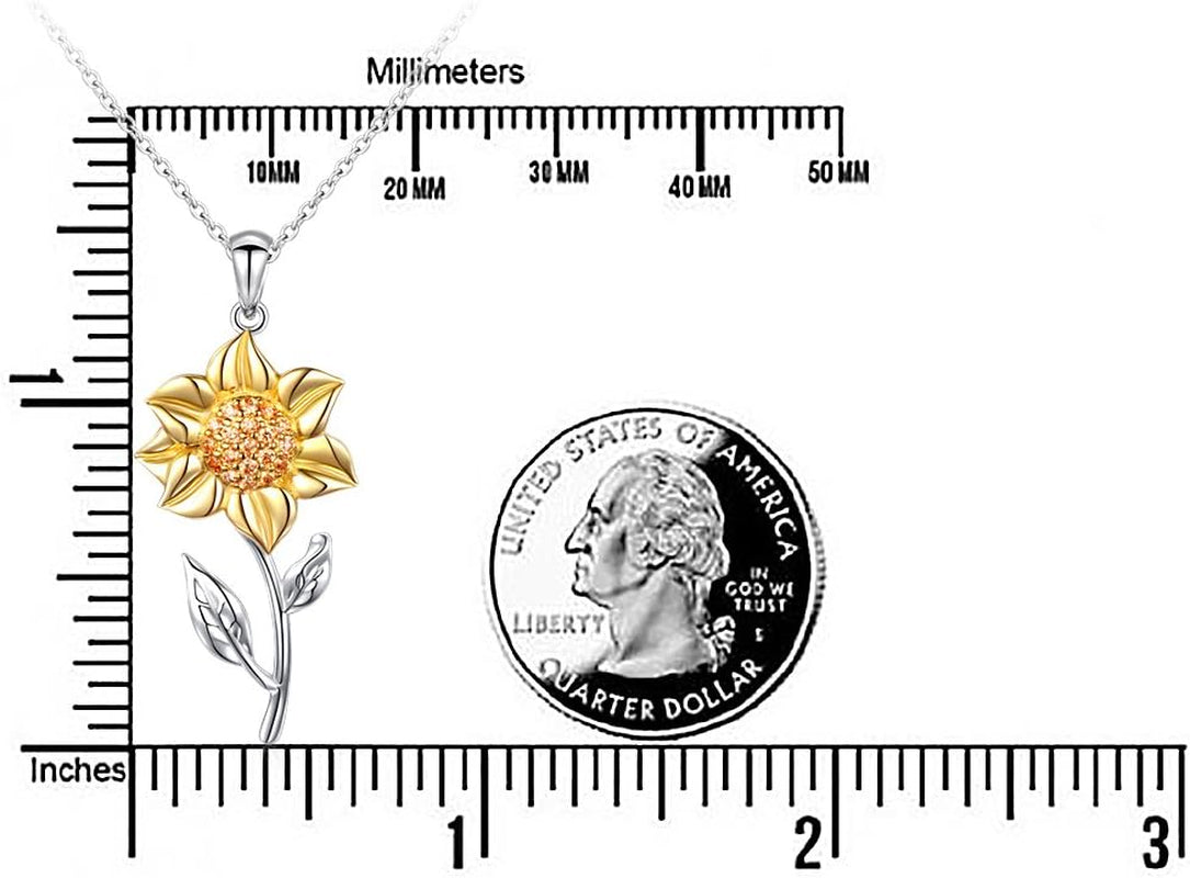 Sunflower Necklace Faith of a Mustard Seed Necklace 925 Sterling Silver Faith Necklace Jewelry for Women