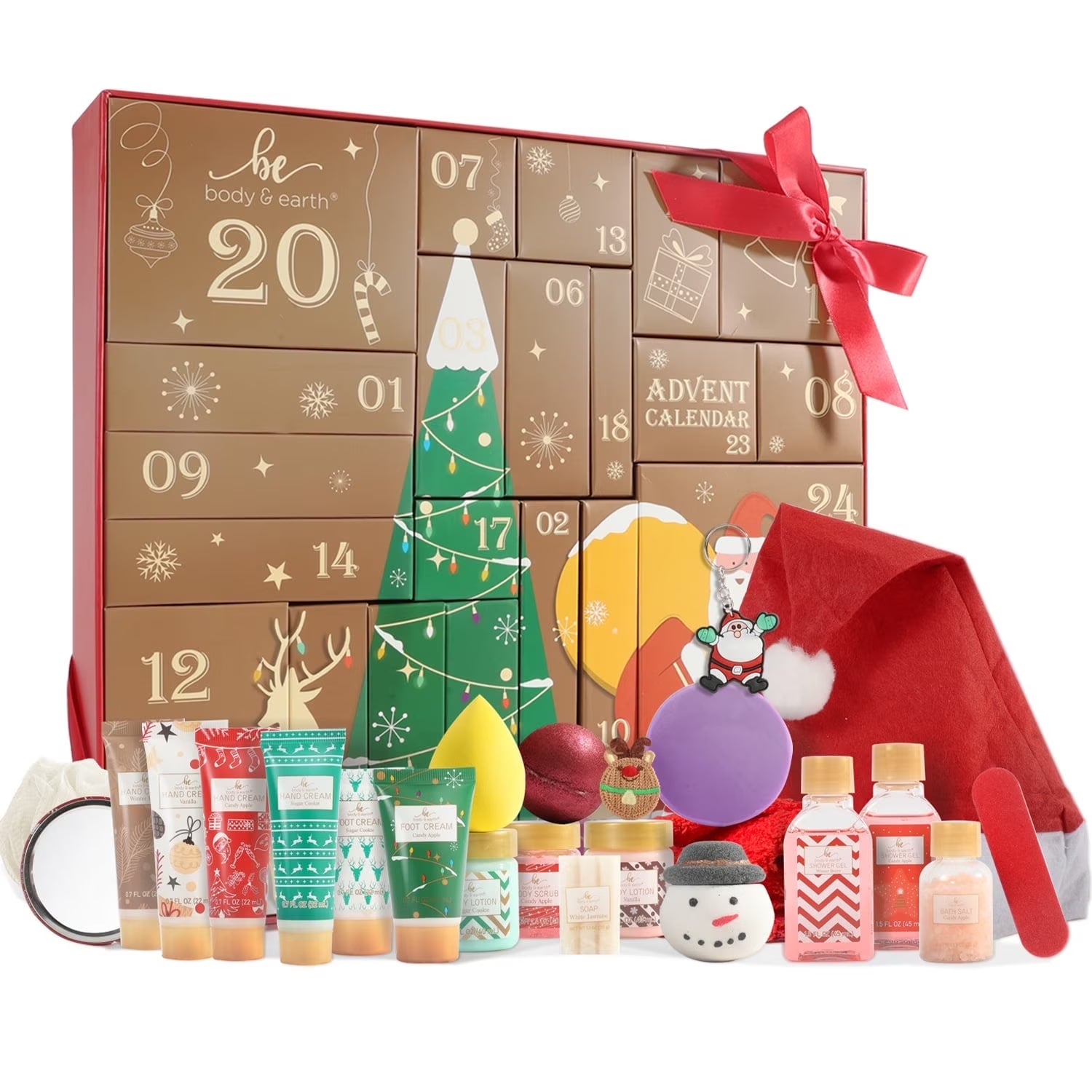 Christmas Holiday Gift Sets for Women - 24 Pcs Advent Calendar 2025, Bath and Body Care Spa Gift Baskets
