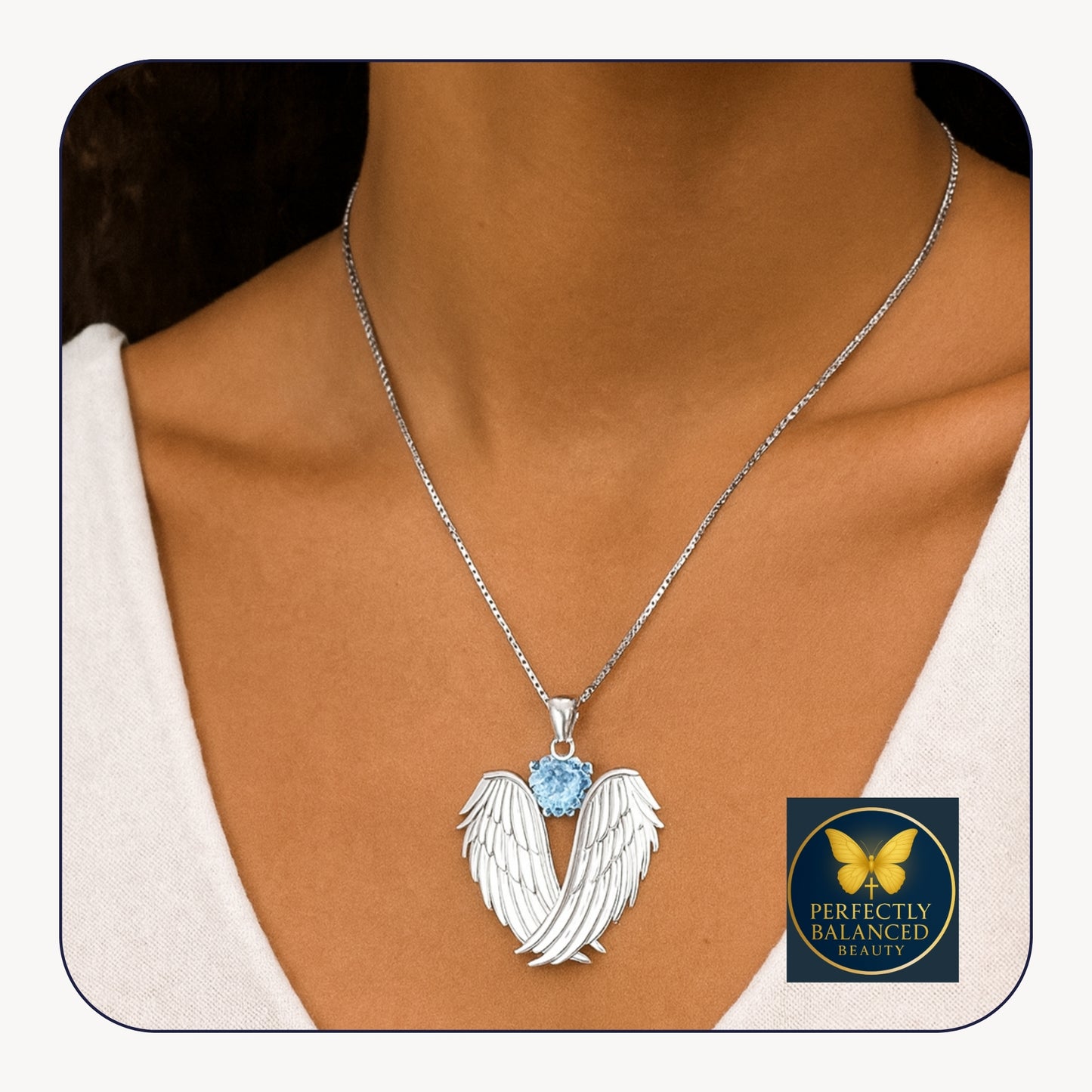 “Celestial Guard” — 925 Sterling Silver Angel Wings Necklace