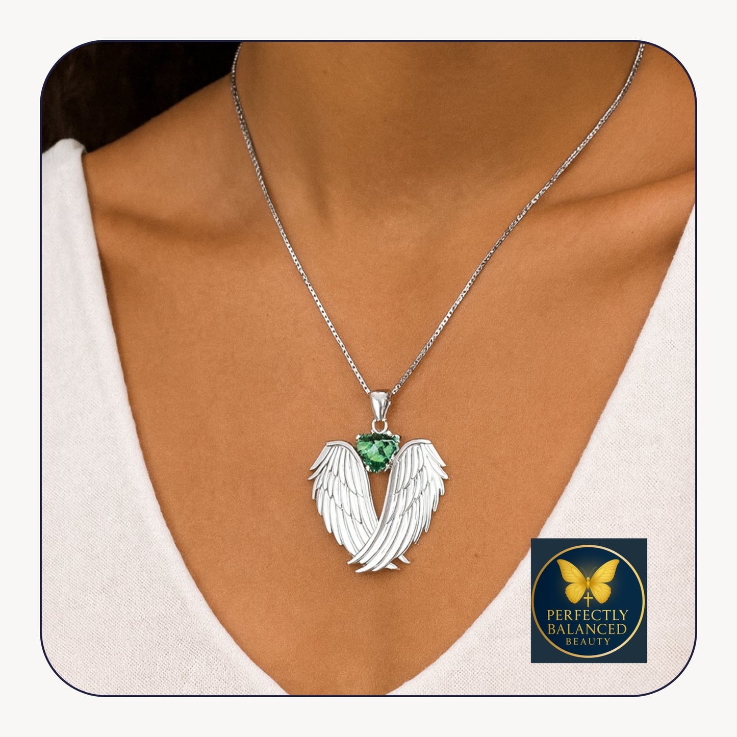 “Eternal Light” — 925 Sterling Silver Guardian Angel Wings Pendant