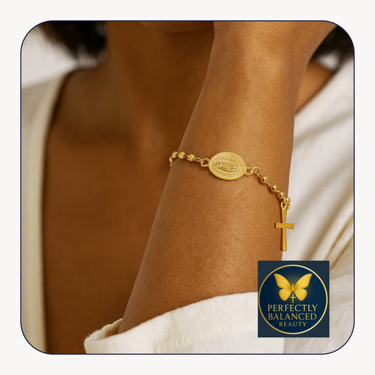 Faith in Bloom – Virgin Mary Guadalupe Rosary Bracelet