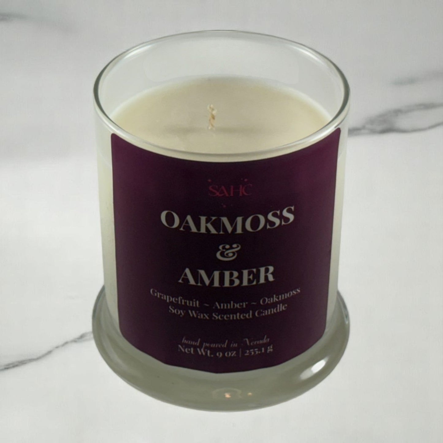 Oakmoss & Amber Scented Soy Candle