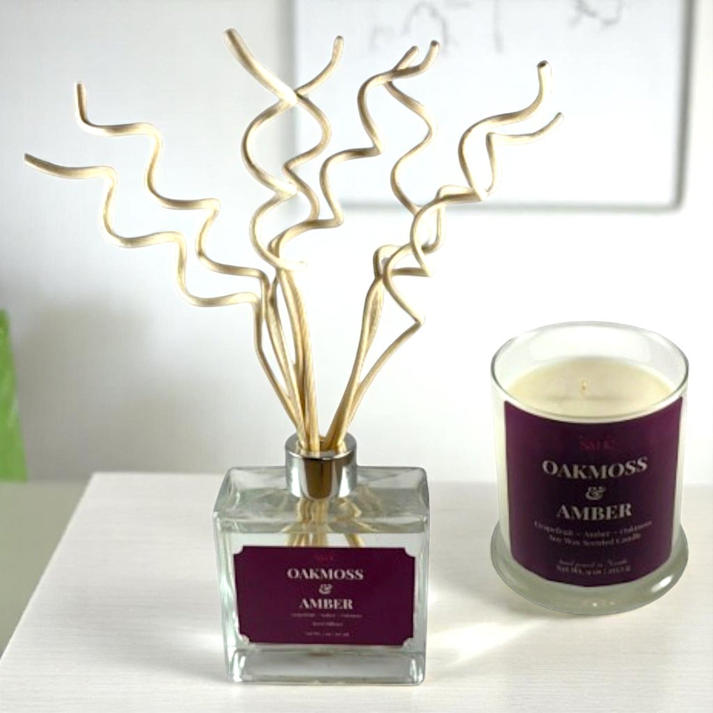 Oakmoss & Amber Scented Soy Candle