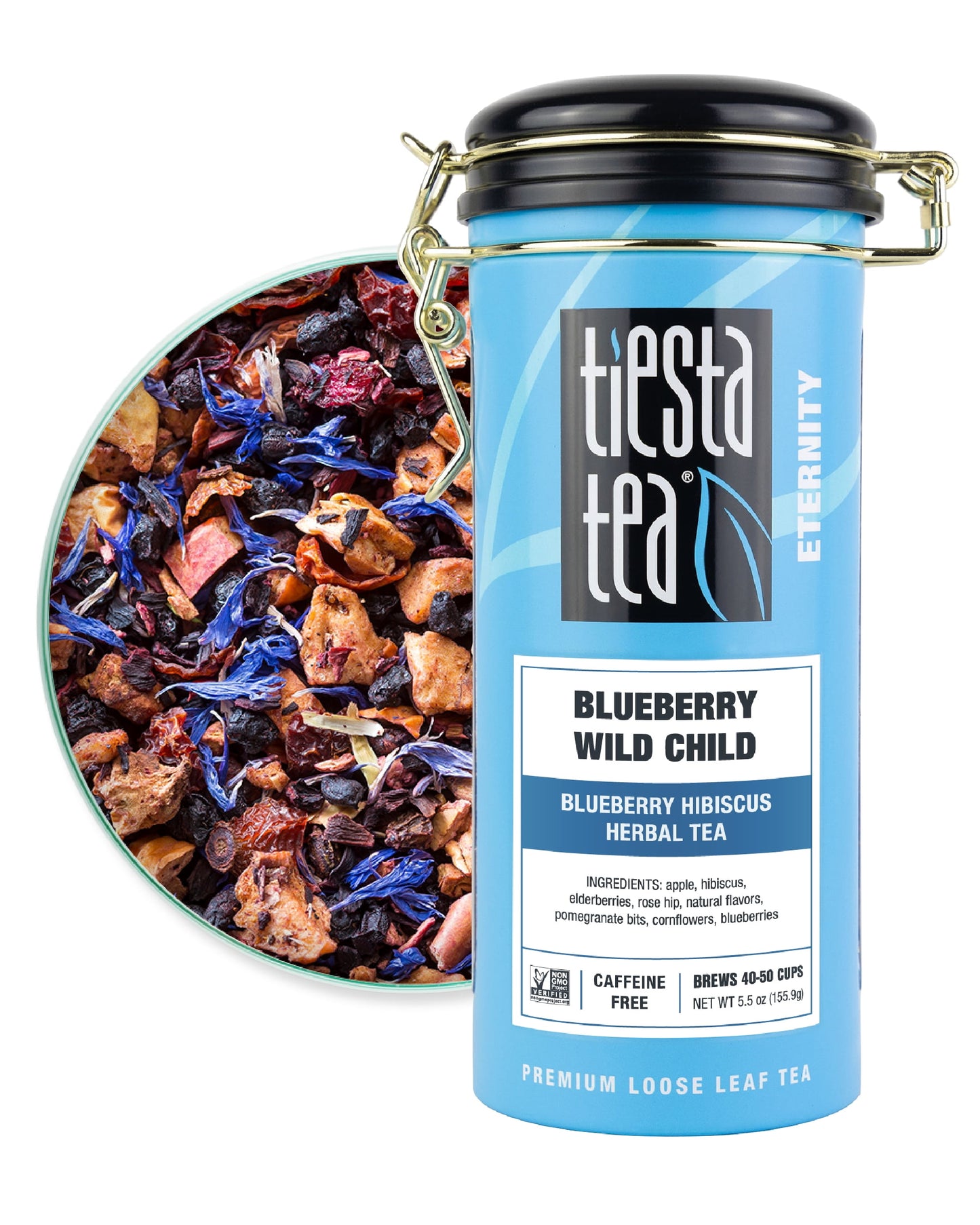 - Blueberry Wild Child, Eternity Loose Leaf Fruit Tea, Caffeine Free, Gmo-Free, 5.5Oz Canister
