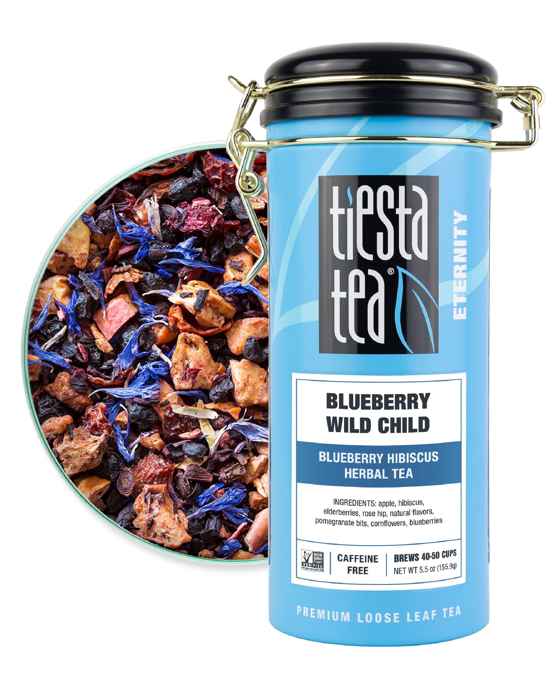 - Blueberry Wild Child, Eternity Loose Leaf Fruit Tea, Caffeine Free, Gmo-Free, 5.5Oz Canister