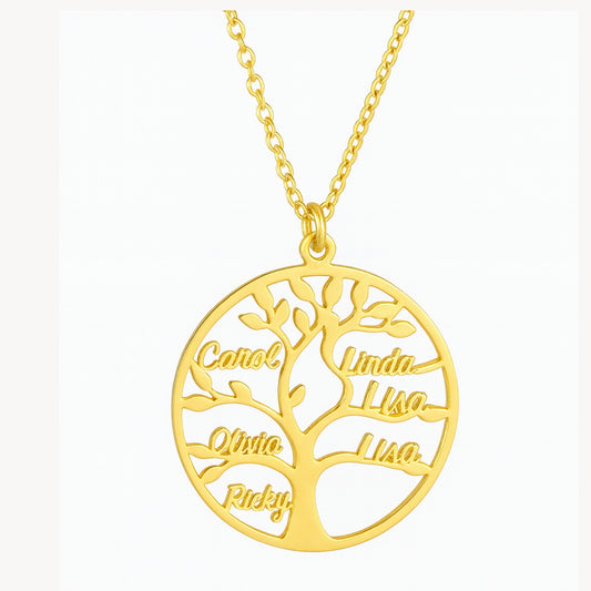 Family Tree Necklace – Personalized Generations Pendant