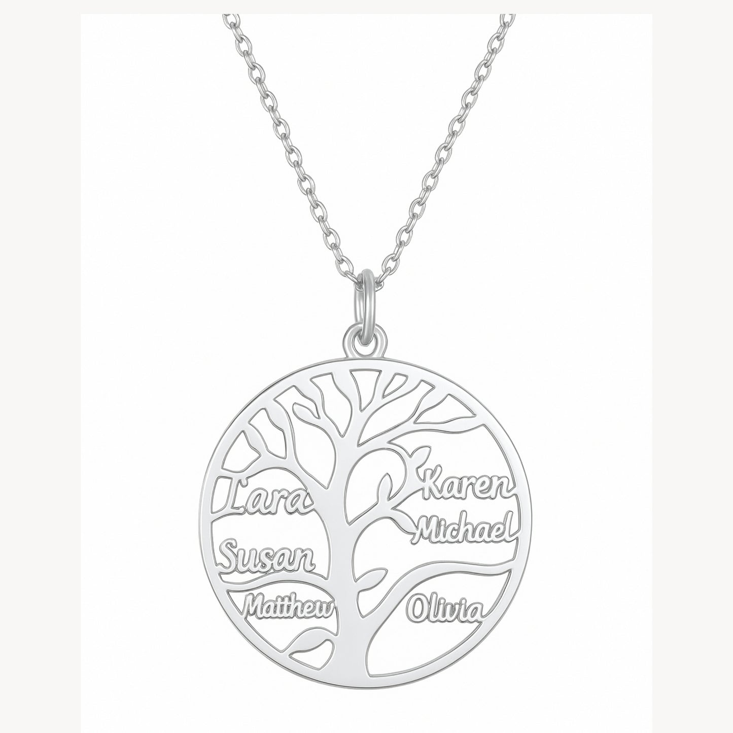 Family Tree Necklace – Personalized Generations Pendant (Copy)