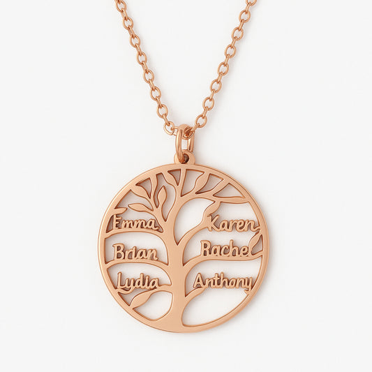 Family Tree Necklace – Personalized Generations Pendant (Copy) (Copy)