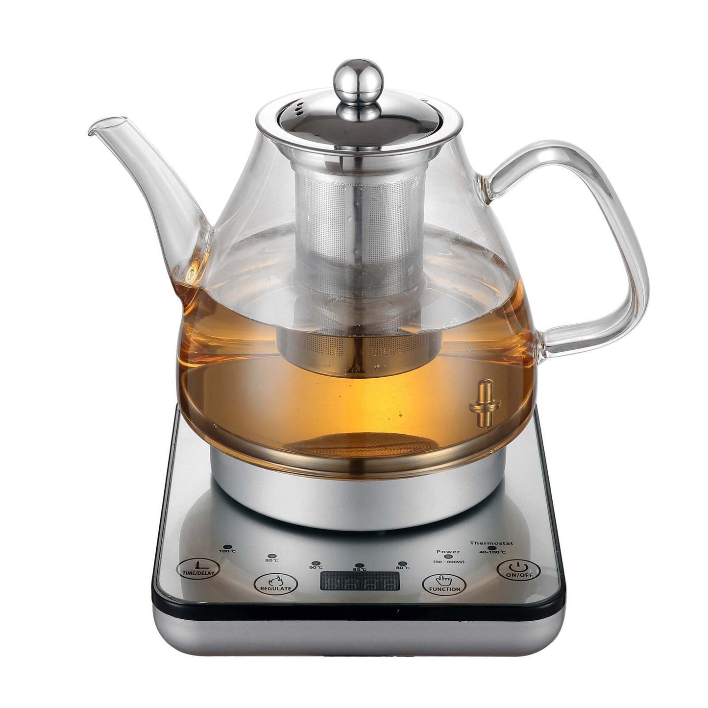 NNEDSZ 1.2L Digital Glass Kettle w/ Electric Tea Pot & Infuser 800W