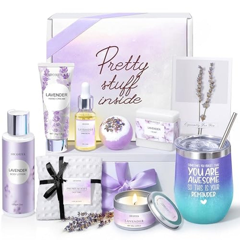Gifts for Women Spa Lavender Bath Gifts Baskets for Women Mothers Day Gifts