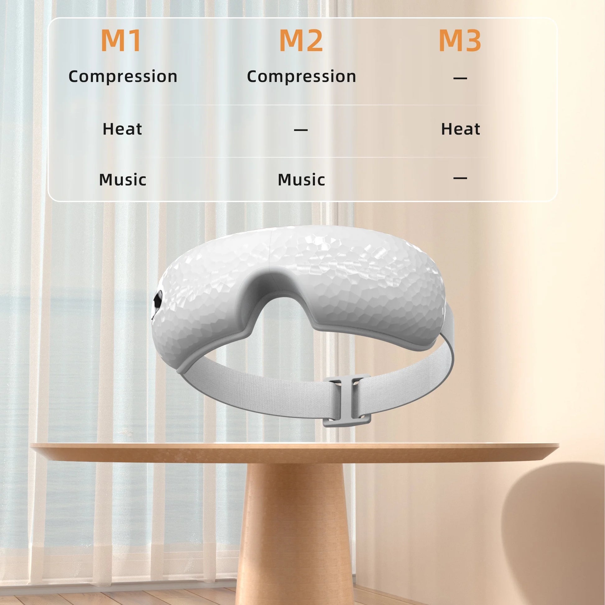 Eye Massager with Heat, Heated Eye Mask with Bluetooth Music, Heated Face Massager for Eyes Strain Relief Improve Sleep, Birthday Gifts for Women Men