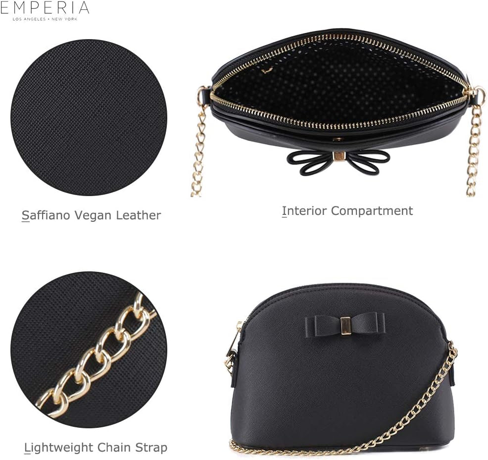 Small Cute Faux Leather Dome Series Crossbody Bags Shoulder Bag Purse Handbags for Women