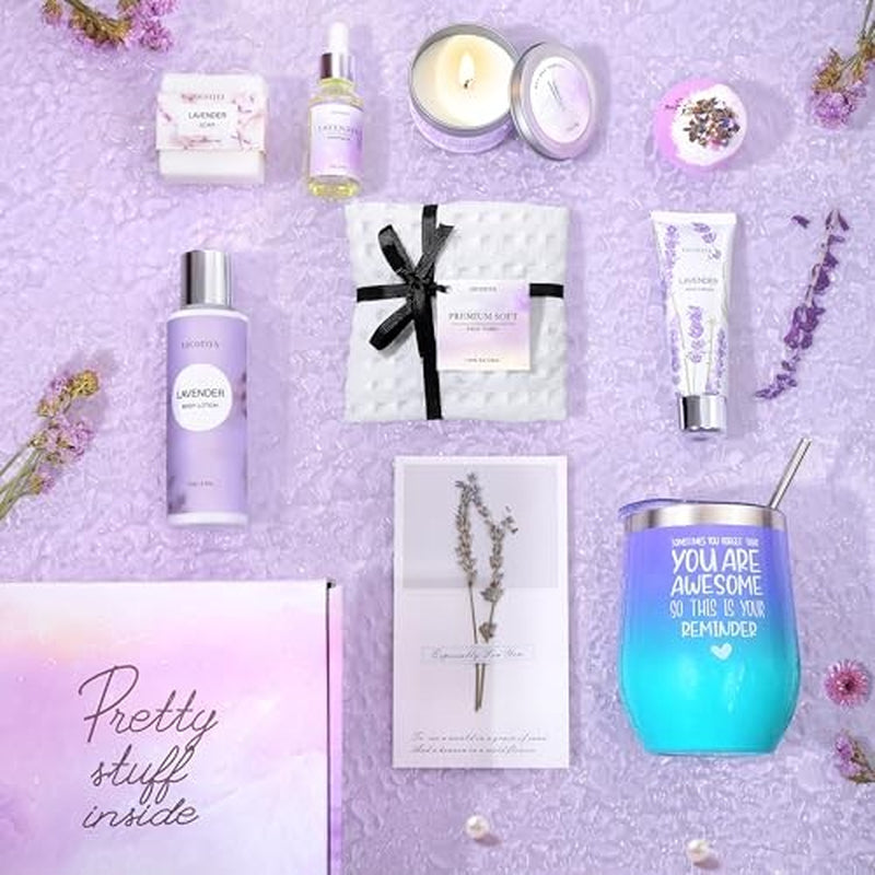 Gifts for Women Spa Lavender Bath Gifts Baskets for Women Mothers Day Gifts