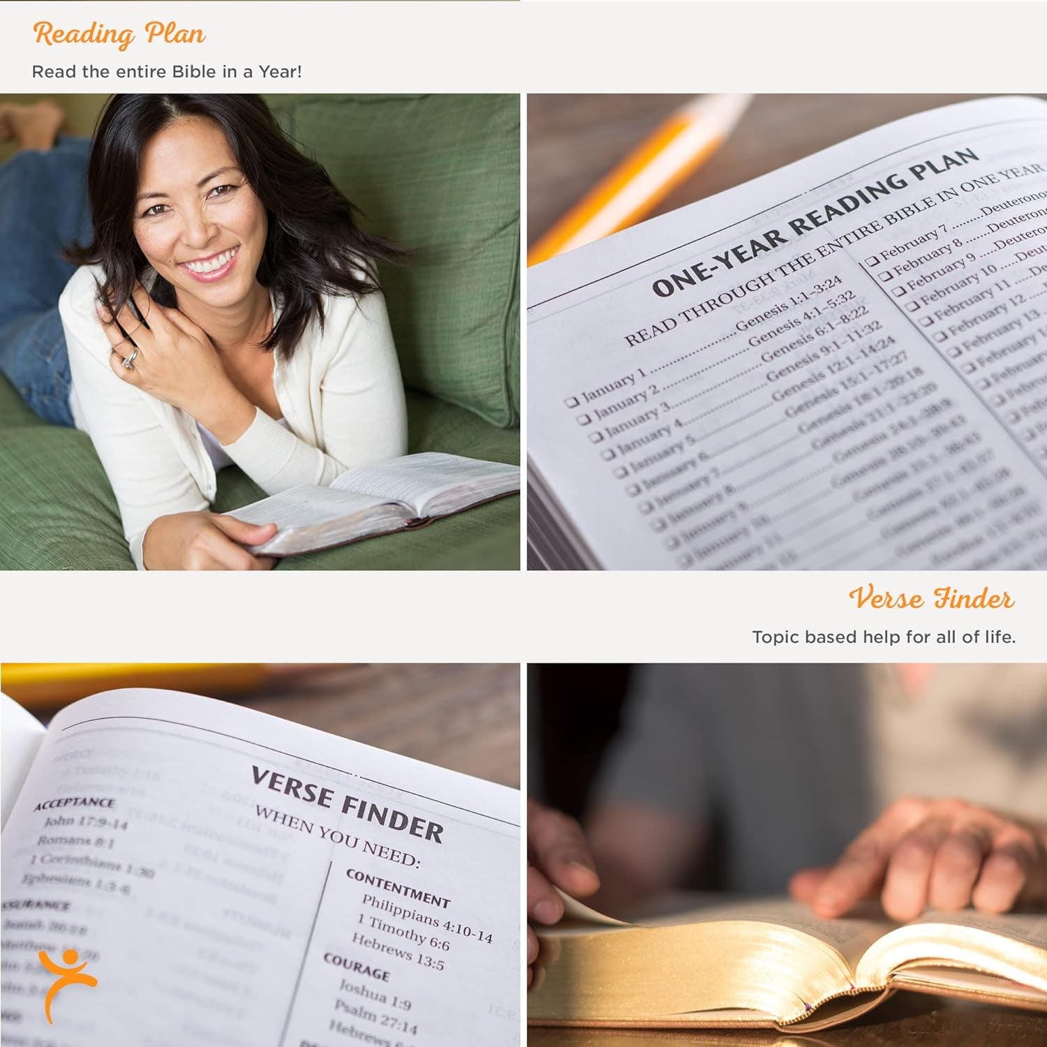 KJV Holy Bible, Giant Print Full-Size Faux Leather Red Letter Edition - Thumb In