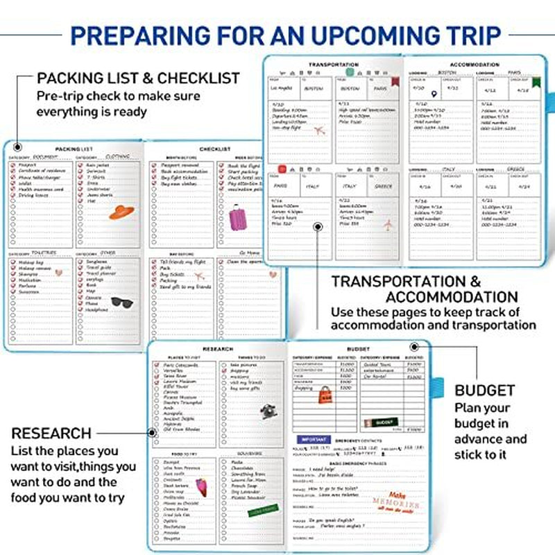 Travel Journal, Vacation Planner with Budget Medium-A5(5.8*
