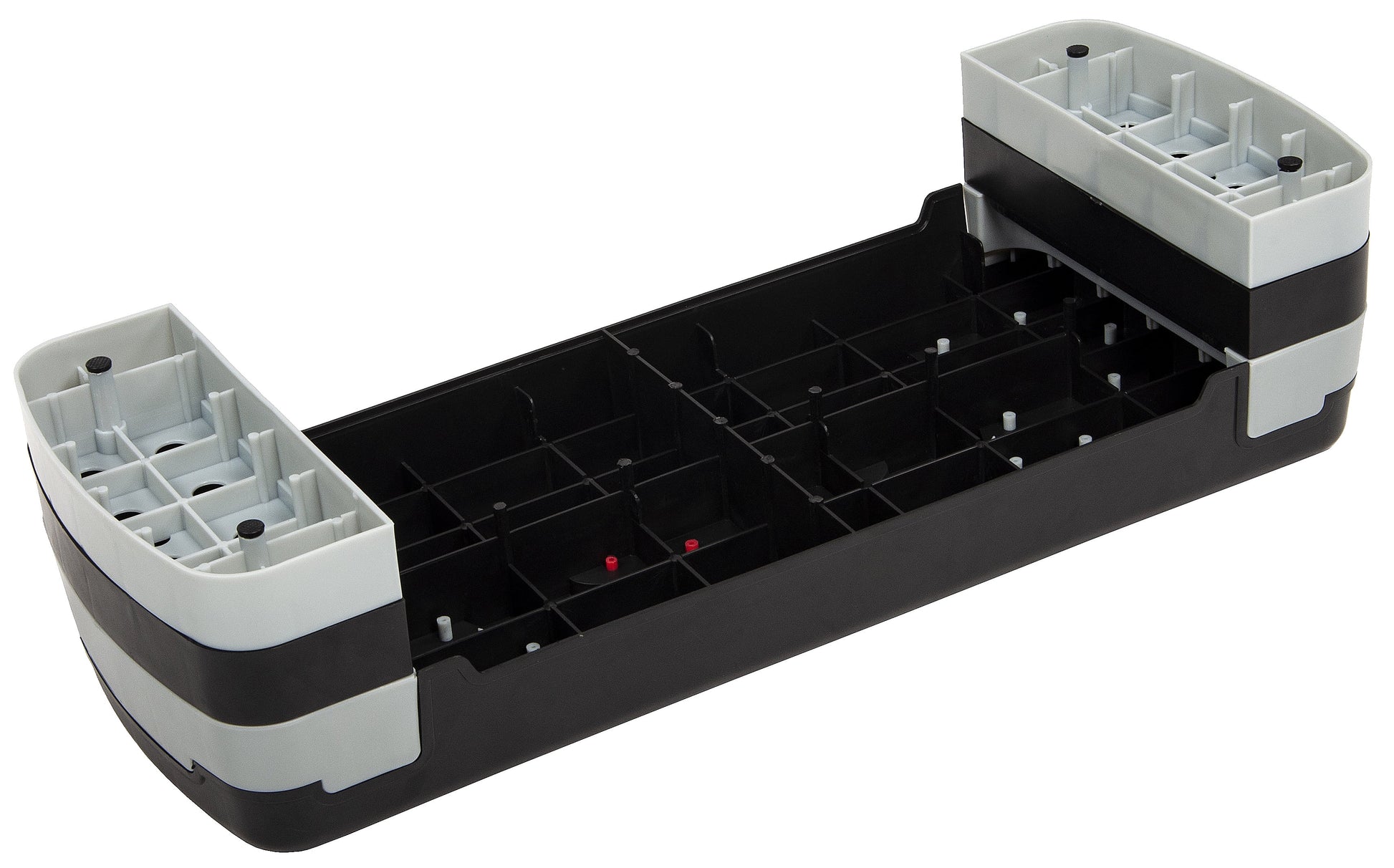 Aerobic Step Platform Trainer with Adjustable 3-Level Risers, Black & Gray