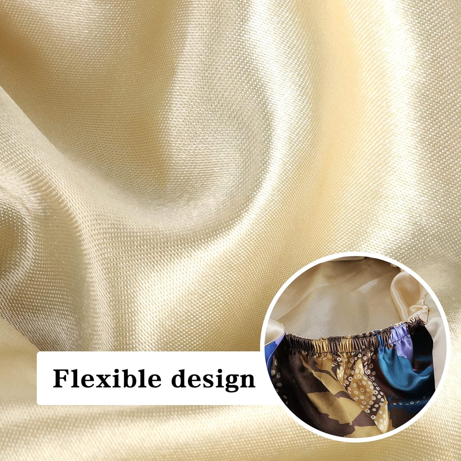 Satin Bonnet for Sleeping, Silk Bonnet Hair Wrap, Double Layer Large with Tie Band Night Cap, Gifts for Women