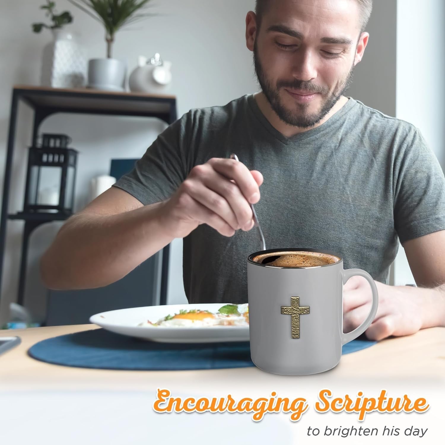 Christian Art Gifts Large Inspirational Ceramic Coffee & Tea Scripture Mug for M